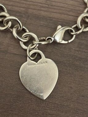 Tiffany & Co. Sterling Silver Heart Tag Bracelet - Silver